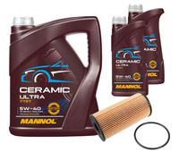 FEBI Filtro Olio 7L MANNOL Ceramic 5W-40 Per Nissan Qashqai +2 I 2.0 dCi