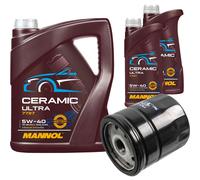 FEBI Filtro Olio 7L MANNOL Ceramic 5W-40 Per Opel Meriva Astra G CC 1.6