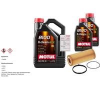 FEBI Filtro Olio 7L MOTUL 8100 X-CLEAN 0W-30 Per Audi A6 2.4 3.2 FSI