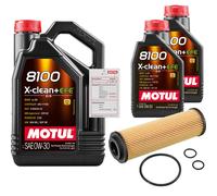 FEBI Filtro Olio 7L MOTUL 8100 X-CLEAN 0W-30 Per Mercedes-Benz C-Klasse