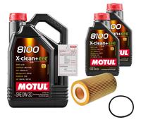 FEBI Filtro Olio 7L MOTUL 8100 X-CLEAN 0W-30 Per VW Touareg 3.0 TDI Amarok