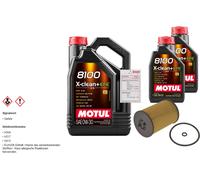 Febi Filtro Olio 7L Motul 8100 x-Pulire 0W-30 per VW Passat Variant 2.0 Tdi