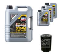 Febi Filtro Olio 8L Liqui Moly Top Tec 4100 5W-40 per VW Caddy II Box 9K9A 1.9
