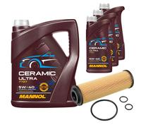 FEBI Filtro Olio 8L MANNOL Ceramic 5W-40 Adatto Per Mercedes-Benz
