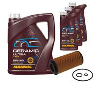 FEBI Filtro Olio 8L MANNOL Ceramic 5W-40 Adatto Per Mercedes-Benz E-Class