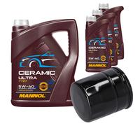 FEBI Filtro Olio 8L MANNOL Ceramic 5W-40 Adatto Per Saab 9-3 2.0I 2.0 Turbo