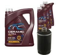 FEBI Filtro Olio 8L MANNOL Ceramic 5W-40 Per Audi A4 Avant 1.8 TFSI 2.0 Q3