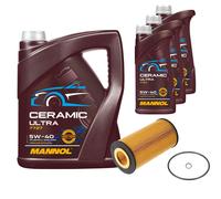 FEBI Filtro Olio 8L MANNOL Ceramic 5W-40 Per Audi A8 4.2 Quattro 3.7 A4