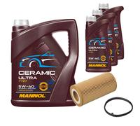 FEBI Filtro Olio 8L MANNOL Ceramic 5W-40 Per Audi TT 2.0 TFSI A3 Sportback