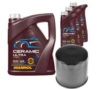 FEBI Filtro Olio 8L MANNOL Ceramic 5W-40 Per Hyundai Tucson 1.6 GDi i40 CW