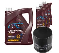 FEBI Filtro Olio 8L MANNOL Ceramic 5W-40 Per Nissan Micra IV 1.2 Qashqai