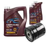 FEBI Filtro Olio 8L MANNOL Ceramic 5W-40 Per Opel Meriva Astra G CC 1.6