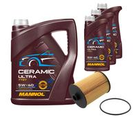 FEBI Filtro Olio 8L MANNOL Ceramic 5W-40 Per VW CC 3.6 FSI 4motion Passat