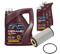 FEBI Filtro Olio 8L MANNOL Ceramic 5W-40 Per VW Golf VII 2.0 GTI Polo Seat
