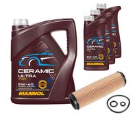 Febi Filtro Olio 8L mannol Ceramica 5W-40 Adatto A per Mercedes Benz C Class