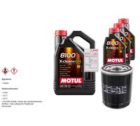 FEBI Filtro Olio 8L MOTUL 8100 X-CLEAN 0W-30 Per Mitsubishi L 200/Triton