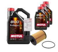 FEBI Filtro Olio 8L MOTUL 8100 X-CLEAN 0W-30 Per VW CC 3.6 FSI 4MOTION