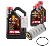 FEBI Filtro Olio 8L MOTUL 8100 X-CLEAN 0W-30 Per VW Golf VII 2.0 GTI Polo