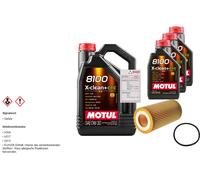 FEBI Filtro Olio 8L MOTUL 8100 X-CLEAN 0W-30 Per VW Touareg 3.0 TDI Amarok