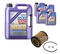 FEBI Filtro Olio 9L LIQUI MOLY 5W-40 Leichtlauf High Tech Per BMW 3er E90 325i