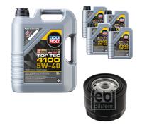 FEBI Filtro Olio 9L LIQUI MOLY Top Tec 4100 5W-40 Per Fiat Ducato Bus 244 Z_ 2.3