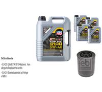 Febi Filtro Olio 9L Liqui Moly Top Tec 4100 5W-40 per Renault Master II Box Fd