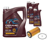 FEBI Filtro Olio 9L MANNOL Ceramic 5W-40 Per Audi A8 4.2 Quattro 3.7 A4