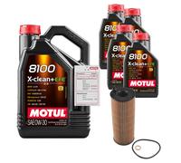 FEBI Filtro Olio 9L MOTUL 8100 X-CLEAN 0W-30 Per BMW X6 M50d