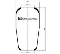 Febi Luftfeder 20882 Passgenaues Ricambio Per Sospensione Pneumatica
