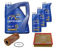 FEBI Pacchetto di ispezione 8L MANNOL Defender 10W-40 per Mercedes-Benz classe E