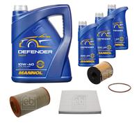 FEBI Pacchetto di ispezione 8L MANNOL Defender 10W-40 per Peugeot Boxer Scatola