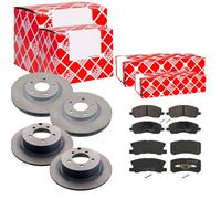 Febi Set Dischi Freno Anteriori Ventilati + Posteriore + Freni per Peugeot 4008
