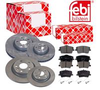 Febi Set Dischi Freno Anteriori Ventilati + Posteriore + Freni per Volvo XC40