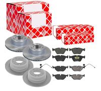 Febi Set Dischi Freno Anteriori Ventilati+Posteriore+Pastiglie Freno per BMW 7er