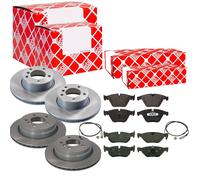Febi Set Dischi Freno Anteriori Ventilati+Posteriore+Pastiglie per BMW 3er