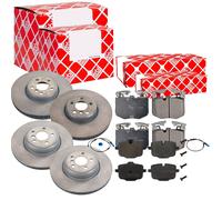 Febi Set Dischi Freno Anteriori Ventilati+Posteriore+Pastiglie per BMW X3 G01