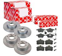 Febi Set Dischi Freno Pieno Frontale+Posteriore+Pastiglie per Audi A6 100 4A