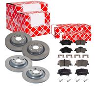 Febi Set Dischi Freno Ventilato Anteriore+Posteriore+Pastiglie per Volvo XC40