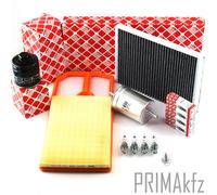 Febi Set Filtri Kit Ispezione + 4x Febi Candele per VW Golf IV Bora 1.4 1.6