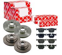 Febi Set Freni Dischi Ventilato Anteriore+Posteriore+Pastiglie per BMW X5 E53