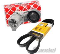 Febi Tendicinghia + Cinghie Scanalate Conti Adatto A per BMW 1er F20 3er F30 X6