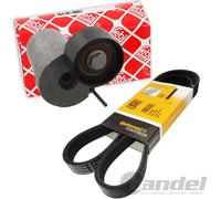 Febi Tendicinghia + Cinghie Scanalate Conti Adatto A per BMW 5er E60 X3 E83