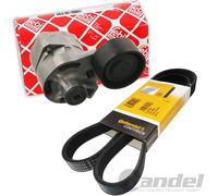 Febi Tendicinghia + Cinghie Scanalate Conti Adatto A per Ford Transit Box Bus