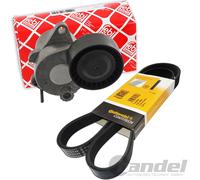 Febi Tendicinghia + Cinghie Scanalate Conti Adatto A per Mercedes Marco Polo