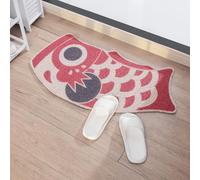 Feblilac Zerbino Simpatico e Divertente per Esterni Con Animali - 40 x 90 cm, Antiscivolo per Interni, Ingresso, Raschiare Scarpe - Rosso