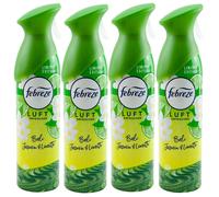 Febreze Deodorante per Ambienti Bali Jasmin & Lime 4 x185ml Rimuove Odori Spray