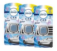 Febreze Deodorante per Auto Lenor April Fresco, Starter Set (Confezione da 3), Profumo per Auto Contro Gli odori, Deodorante per Auto, Alternativa all'albero profumato, distributore di Profumo