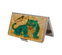 February Mountain Custodia per biglietti da visita in madreperla, regalo tradizionale coreano, sottile supporto in metallo per carte di credito e biglietti da visita, portafoglio tascabile