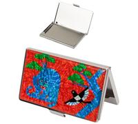 February Mountain Porta biglietti da visita in madreperla coreana, motivo tigre blu e gazza, arte tradizionale coreana, regalo unico per professionisti, insegnanti, colleghi, capi, uomini, donne