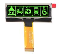 Febuliy Organic Light Emitting Diode Display Module 2.23in 123x32 Resolution SSD1305 SPI IIC Interface 24 Pin Screen Module Thin Light Clear Display Energy Saving Multi Applications forEle (Green)